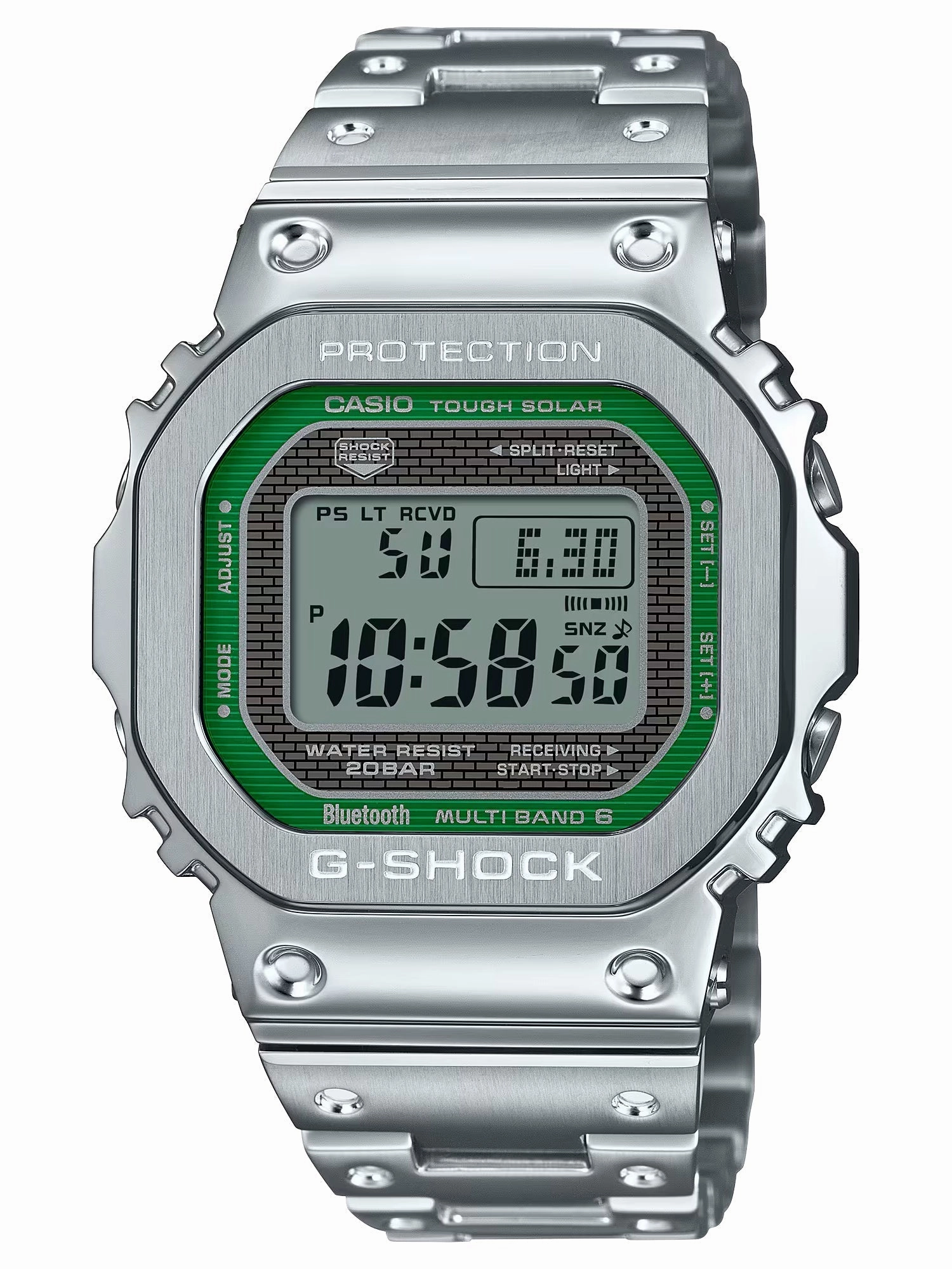 Casio G-Shock Full Metal Series Bluetooth/Solar Green Digital Mens Watch GMWB5000D-3
