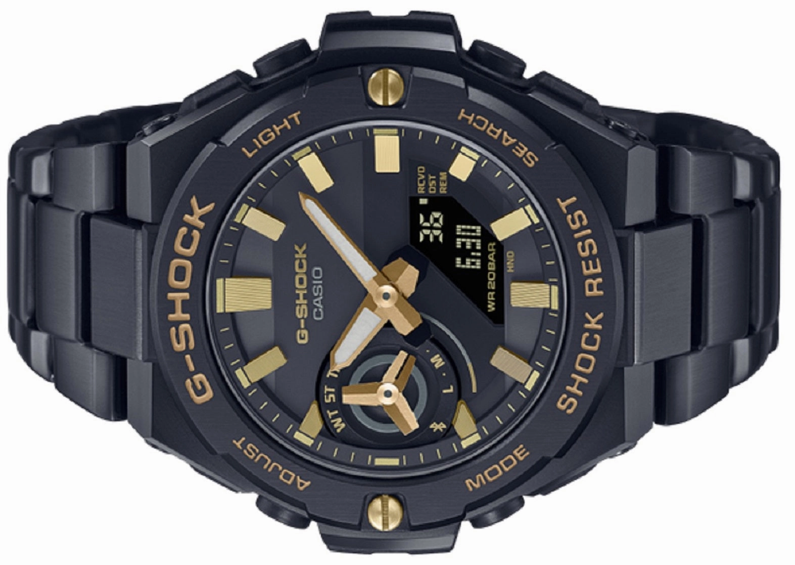 Casio G-shock G-steel GST-B500BD-1A9 Solar Digital Analog Stainless Steel Strap Watch for Men