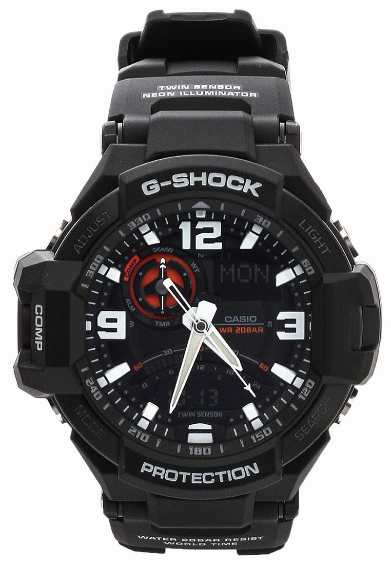Casio G-shock GA-1000-1ADR Digital Analog Rubber Strap Watch For Men