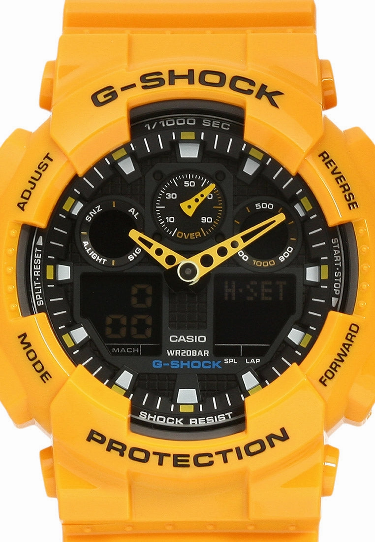 Casio G-Shock GA-100A-9ADR Bumblebee Digital Analog Watch For Men