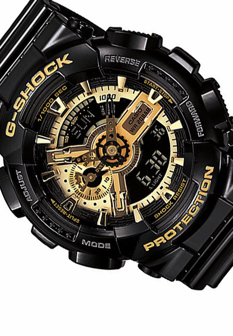 Casio G-shock GA-110GB-1ADR Digital Analog Rubber Strap Watch For Men