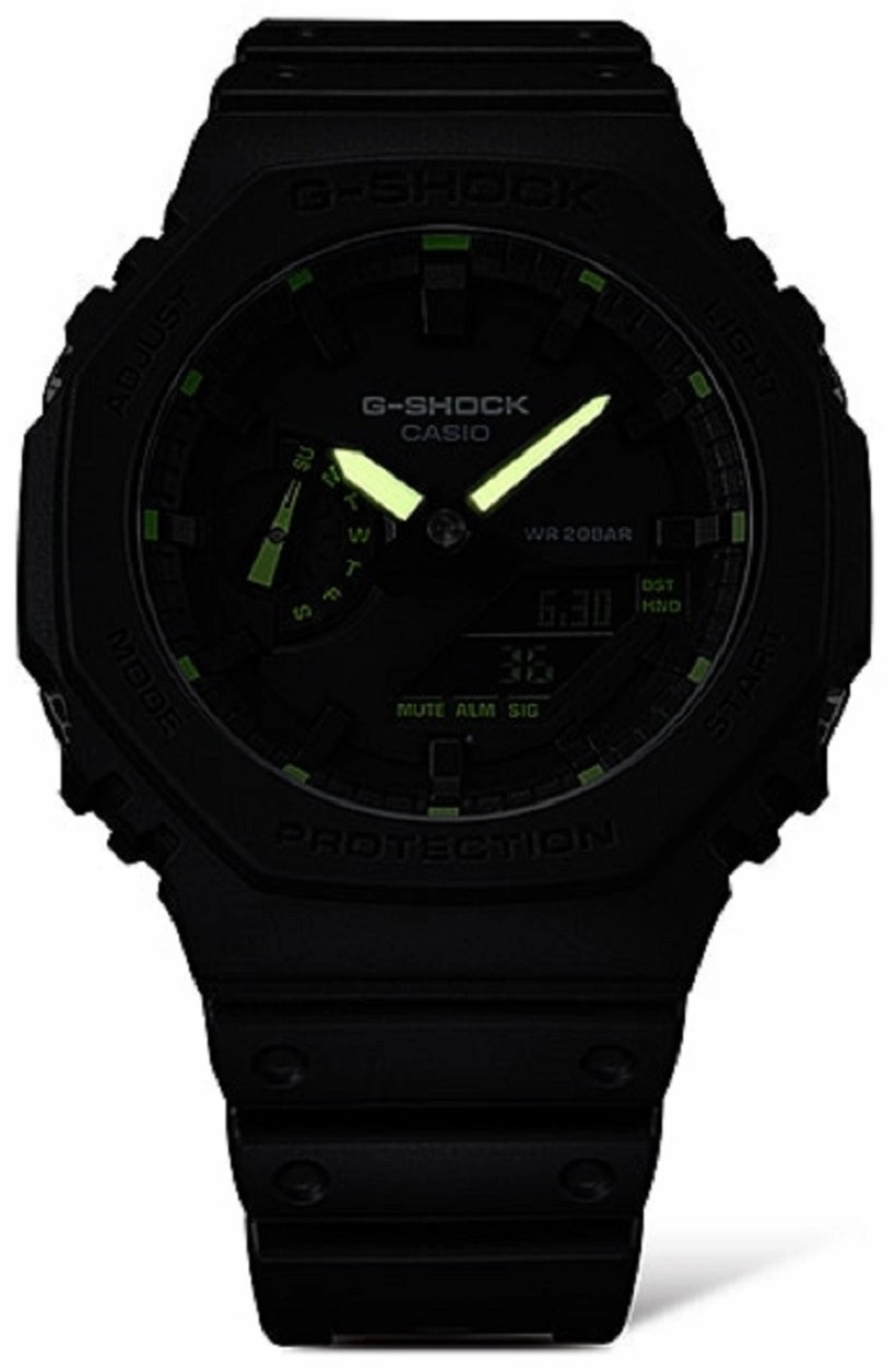 Casio G-shock GA-2100-1A3 Digital Analog Leather Strap Watch For Men