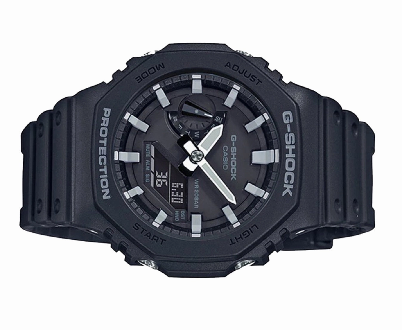 Casio G-shock GA-2100-1A Digital Analog Rubber Strap Watch For Men