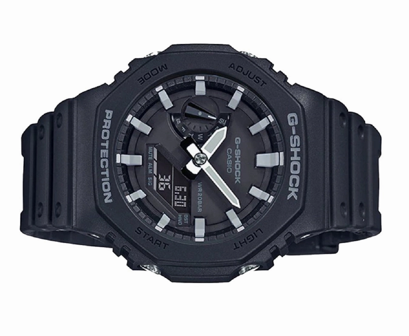 Casio G-shock GA-2100-1A Digital Analog Rubber Strap Watch For Men