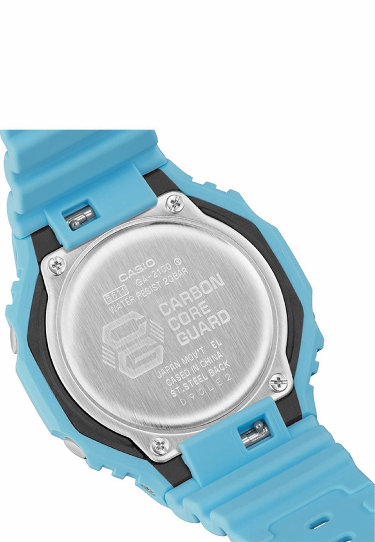 Casio G-shock GA-2100-2A2 Digital Analog Rubber Strap Watch For Men