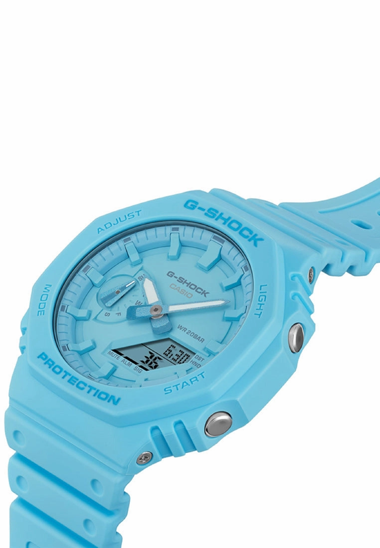 Casio G-shock GA-2100-2A2 Digital Analog Rubber Strap Watch For Men