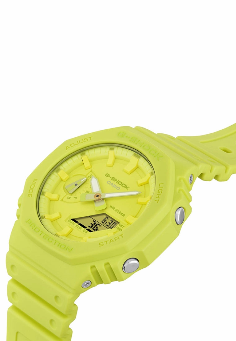 Casio G-shock GA-2100-9A9 Digital Analog Rubber Strap Watch For Men