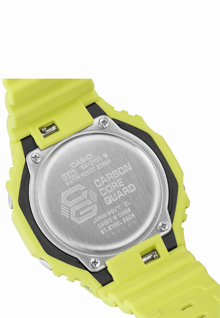 Casio G-shock GA-2100-9A9 Digital Analog Rubber Strap Watch For Men