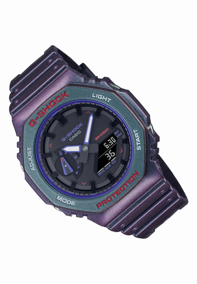Casio G-shock GA-2100AH-6A Digital Analog Rubber Strap Watch For Men