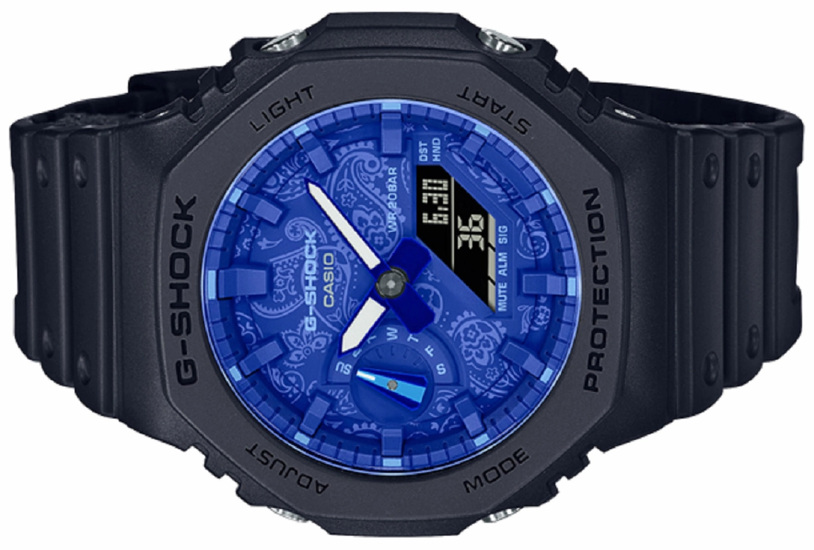 Casio G-shock GA-2100BP-1A Digital Analog Rubber Strap Watch For Men