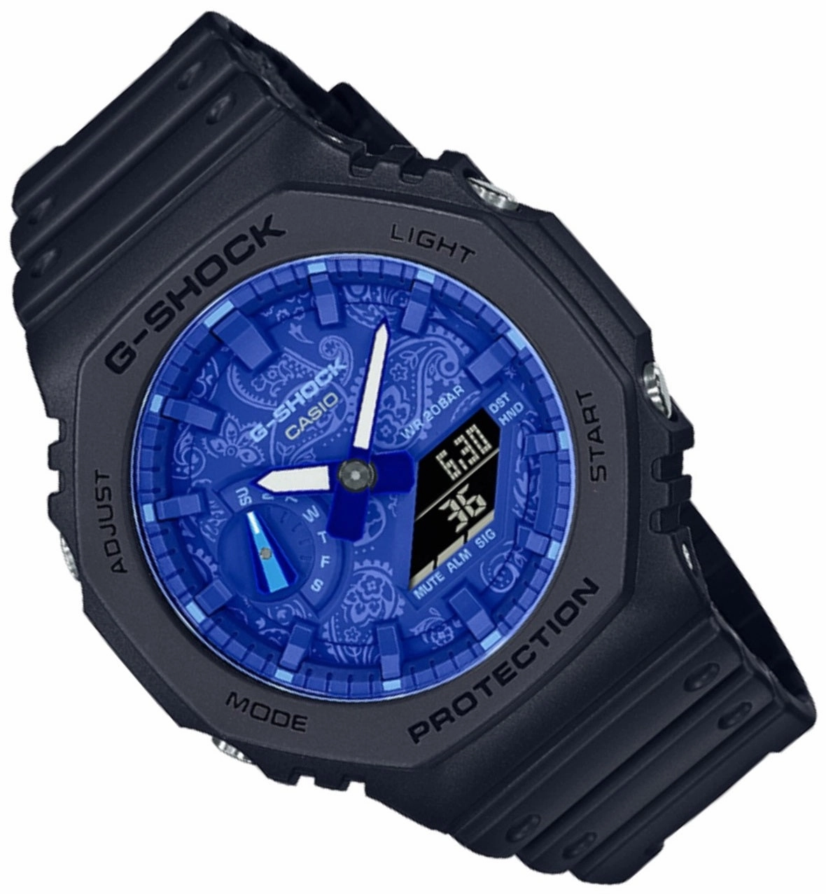 Casio G-shock GA-2100BP-1A Digital Analog Rubber Strap Watch For Men