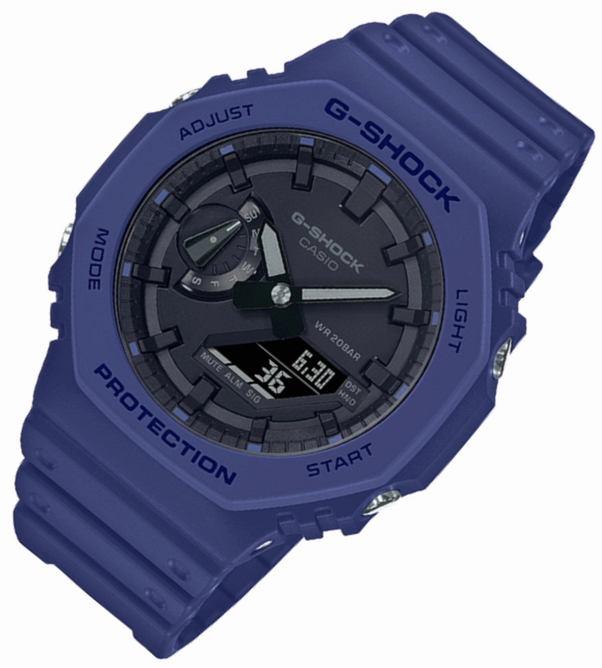 Casio G-shock GA-2100BWP-2A Digital Analog Rubber Strap Watch For Men