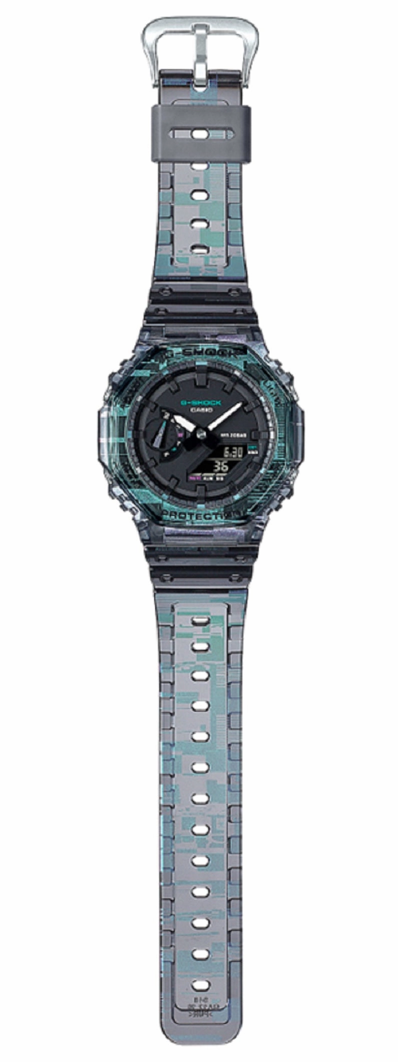 Casio G-shock GA-2100NN-1A Digital Analog Rubber Strap Watch For Men