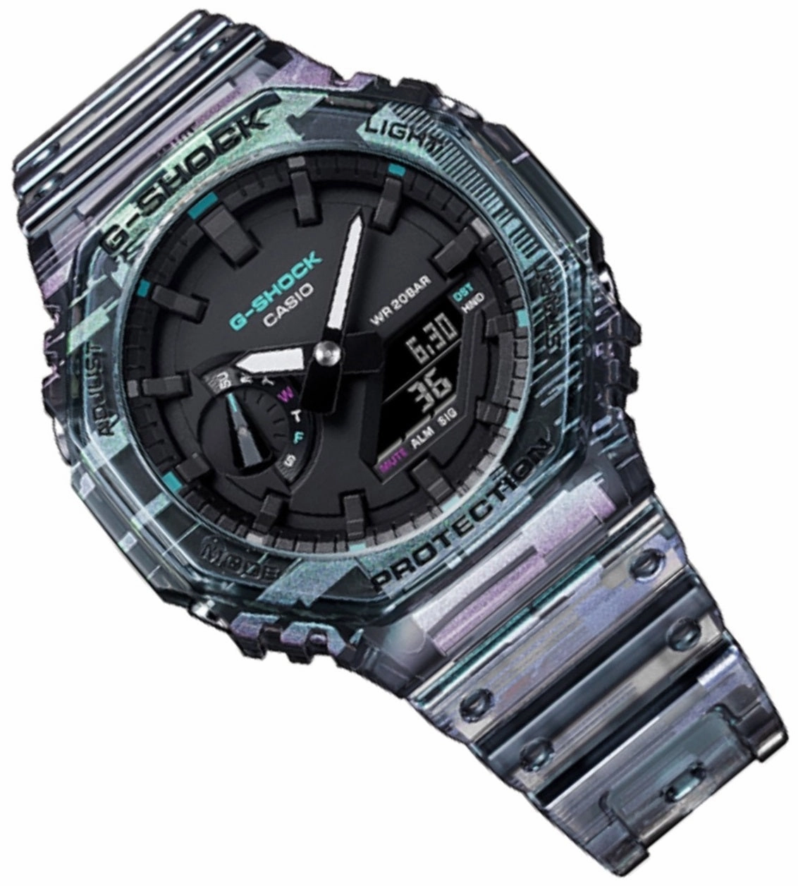 Casio G-shock GA-2100NN-1A Digital Analog Rubber Strap Watch For Men