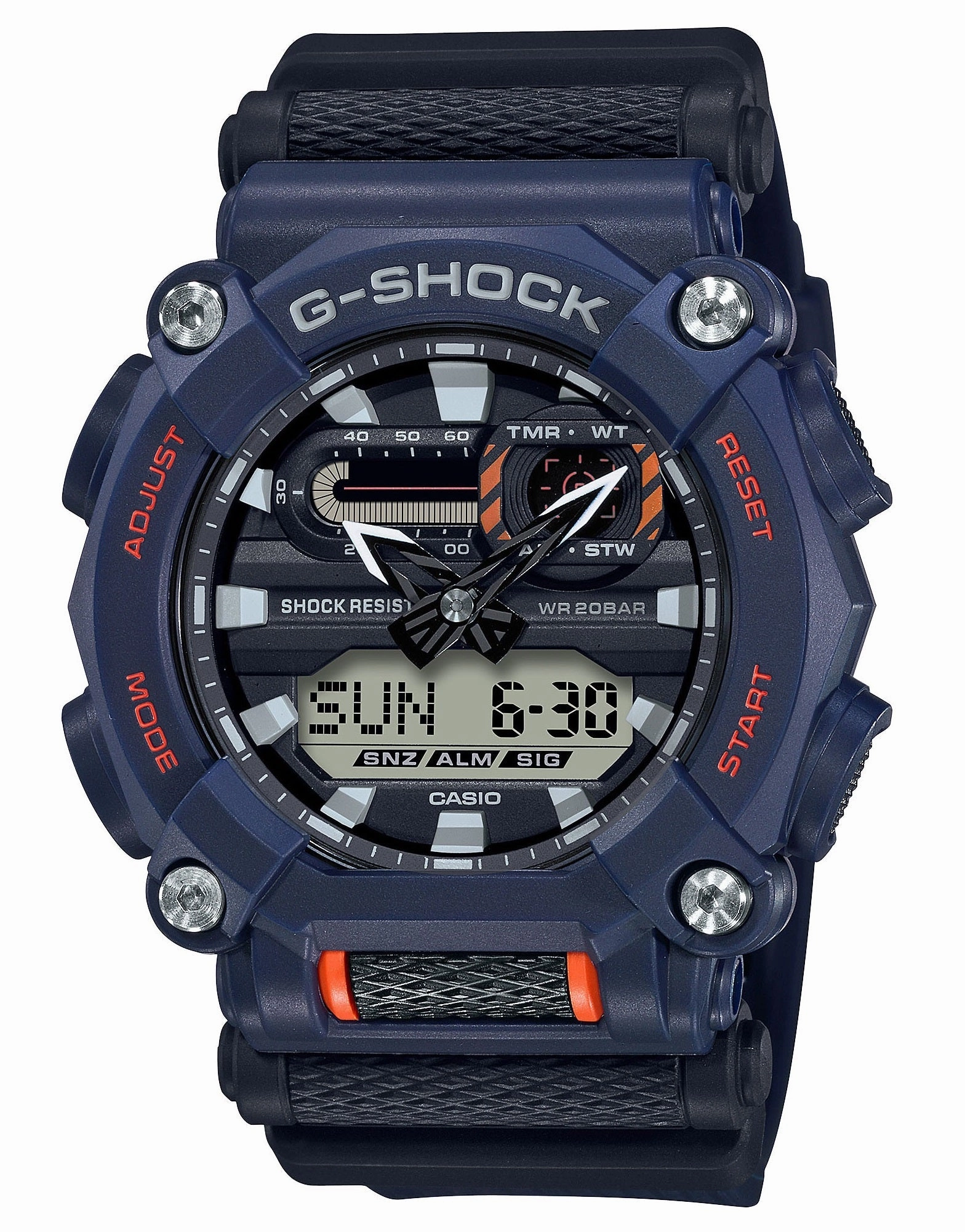 Casio G-shock GA-900-2A Digital Analog Rubber Strap Watch For Men