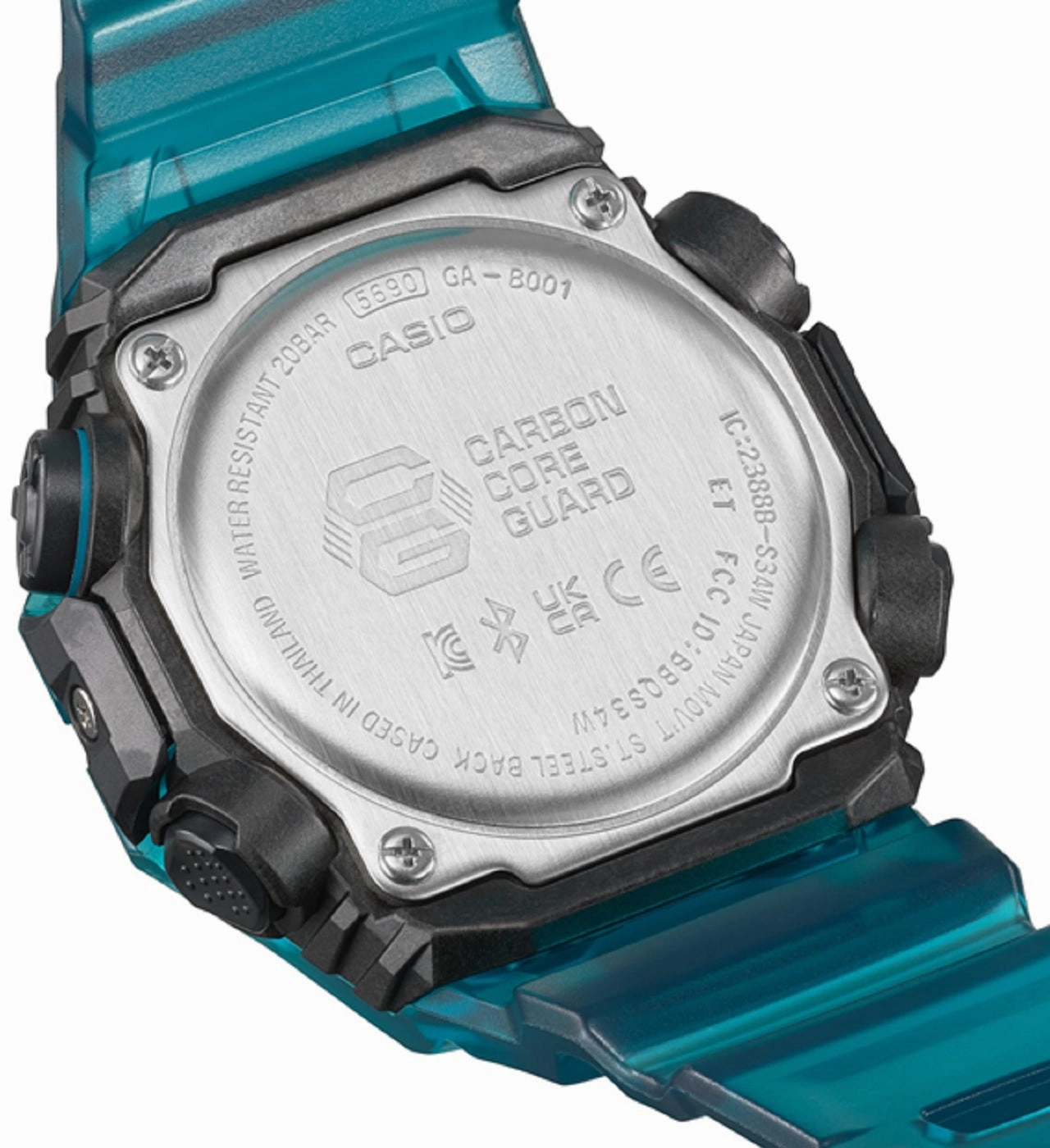 Casio G-shock GA-B001G-2A Digital Analog Rubber Strap Watch For Men