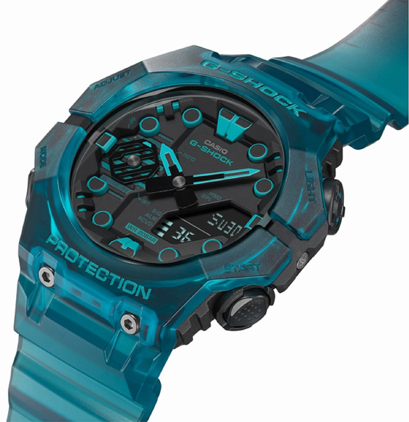 Casio G-shock GA-B001G-2A Digital Analog Rubber Strap Watch For Men