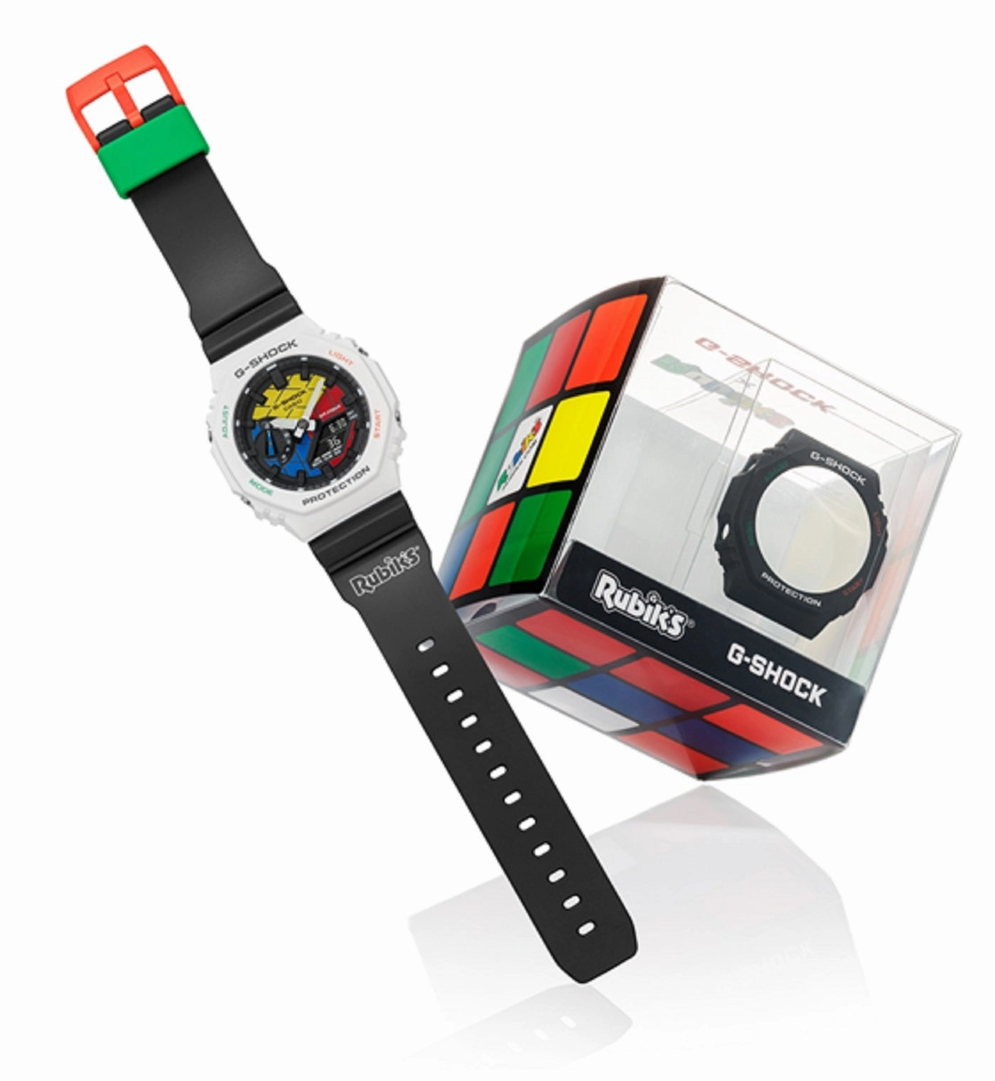 Casio G-shock GAE-2100RC-1A Rubik's Cube Digital Analog Limited Ed Watch for Men