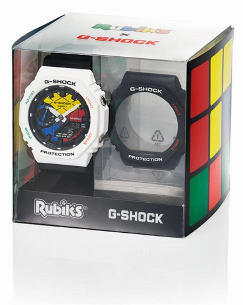 Casio G-shock GAE-2100RC-1A Rubik's Cube Digital Analog Limited Ed Watch for Men