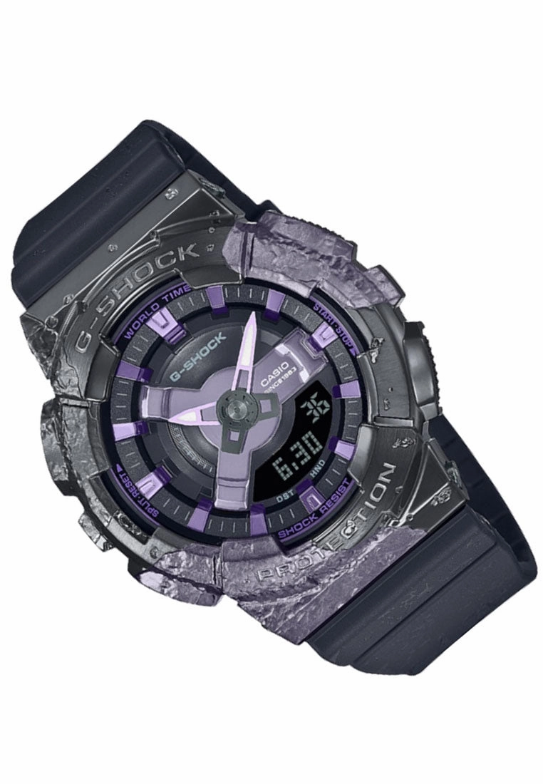 Casio G-shock GM-S114GEM-1A2DR Digital Analog Rubber Strap Watch