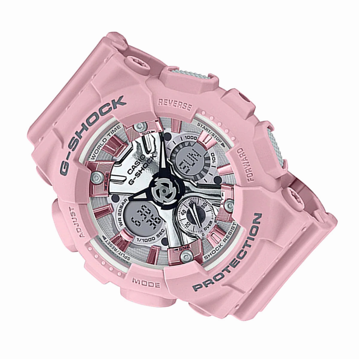 Casio G-shock GMA-S120NP-4A Digital Analog Rubber Strap Watch
