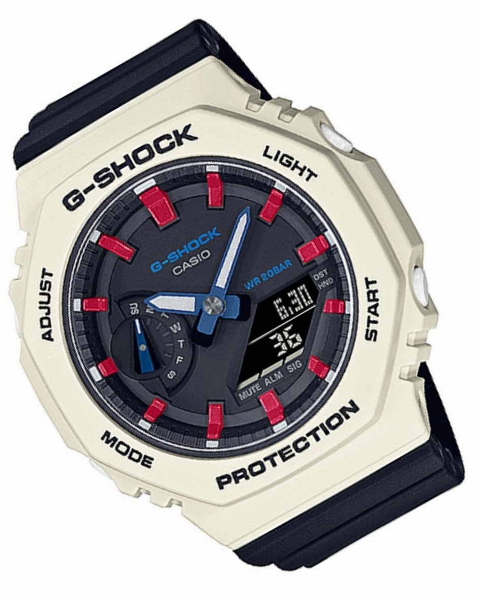 Casio G-shock GMA-S2100WT-7A2 Digital Analog Rubber Strap Watch for Women