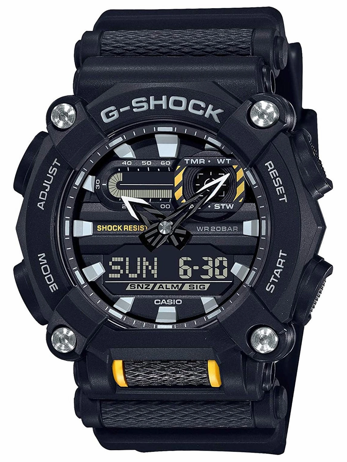 Casio G-Shock HEAVY DUTY Analog-Digital Black Mens Watch GA900-1A