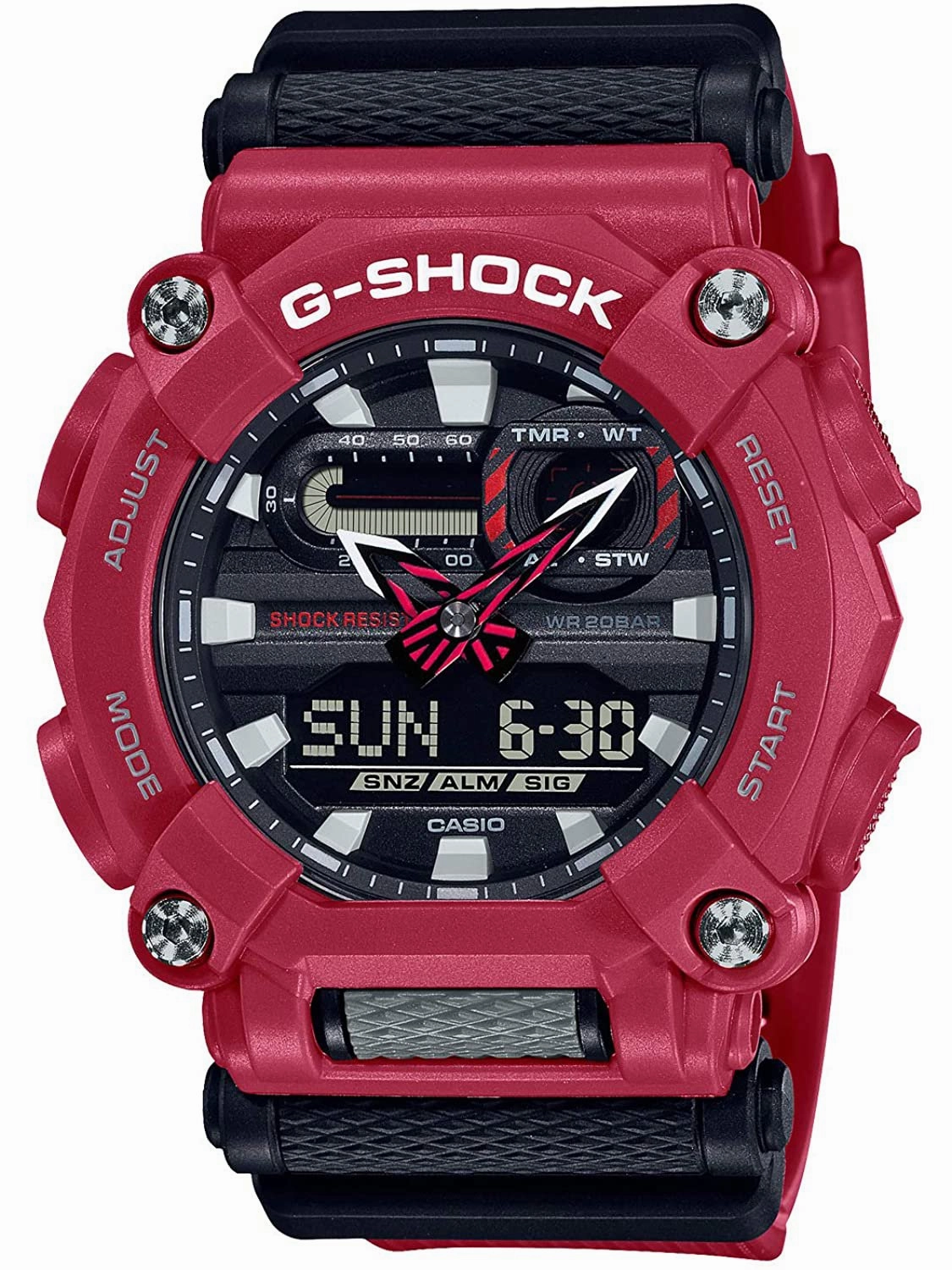 Casio G-Shock HEAVY DUTY Analog-Digital Red Mens Watch GA900-4A