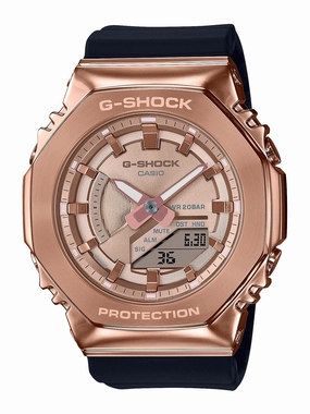 Casio G-Shock Metal-Clad Octagonal Womens Watch Rose Gold GMS2100PG-1A4