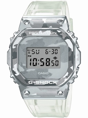 Casio G-Shock SKELETON CAMO Silver Digital Mens Watch GM5600SCM-1