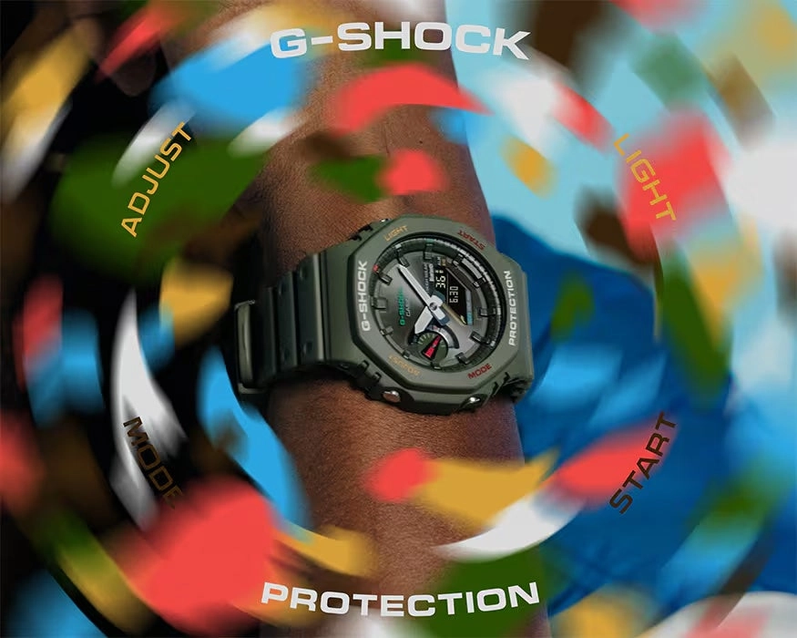 Casio G-SHOCK Smartphone Link and Tough Solar Power Watch Green GAB2100FC-3A
