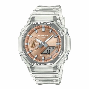 Casio G Shock Watch Carbon Core Guard Rose Gold Metallic Dial GA-2100BM-7A5ER