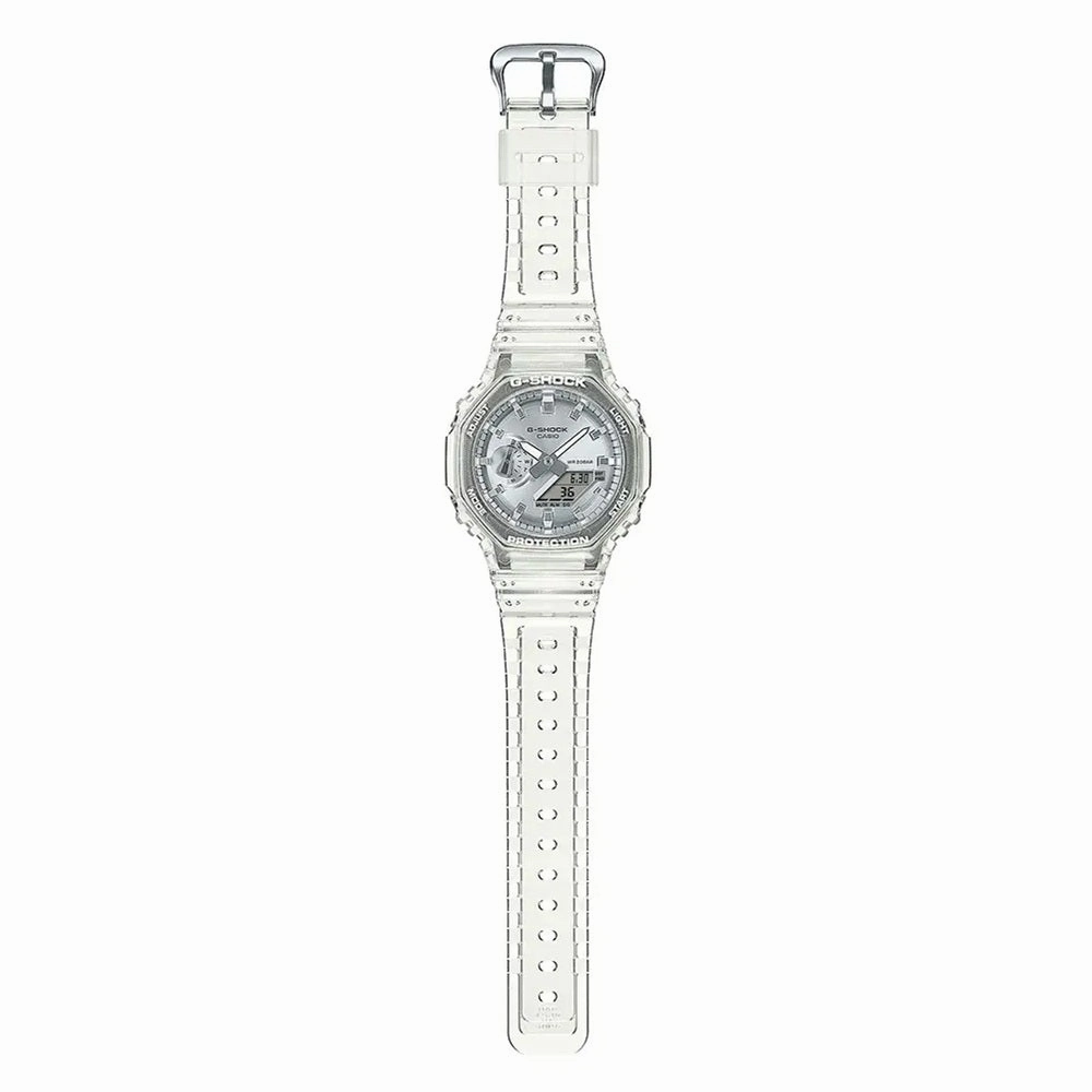 Casio G Shock Watch Carbon Core Guard Silver Metallic Dial GA-2100BM-7A8ER