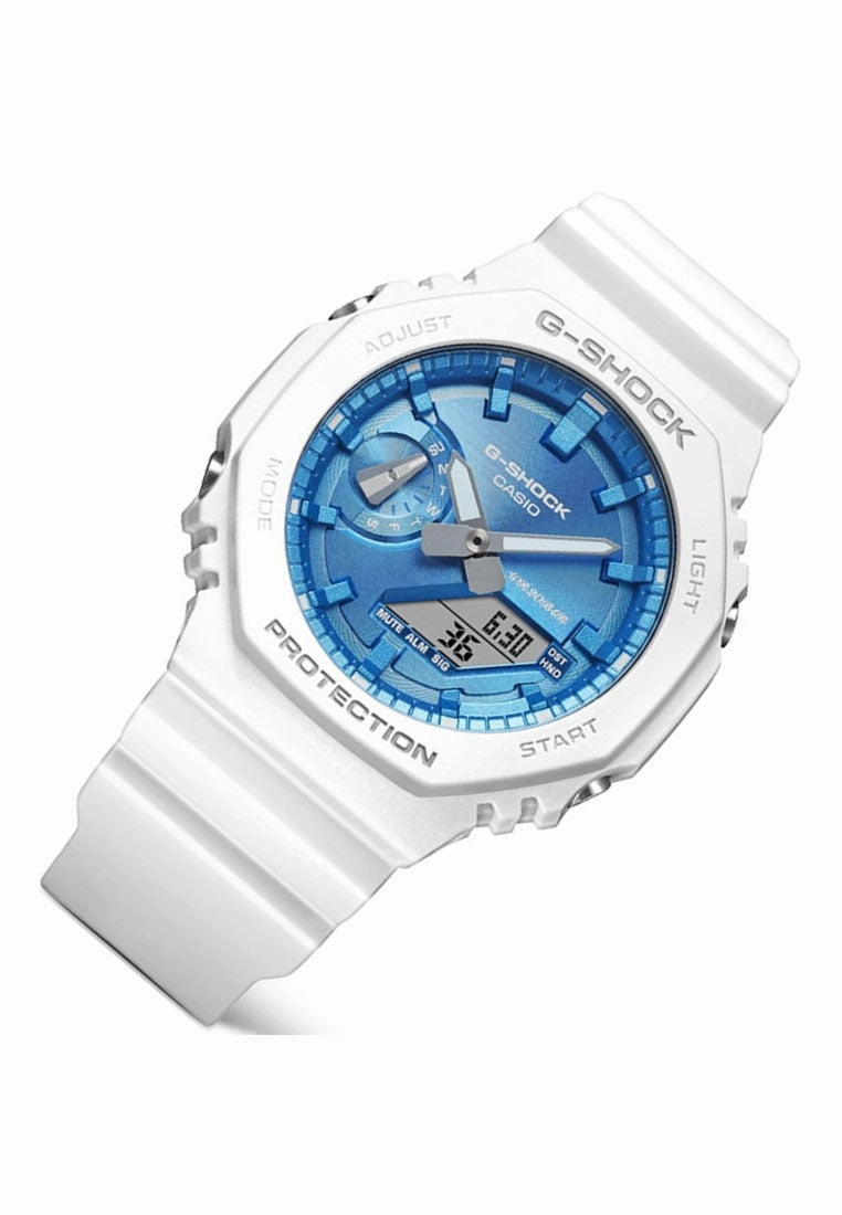 Casio GA-2100WS-7A Digital Analog Rubber Strap Watch for Men