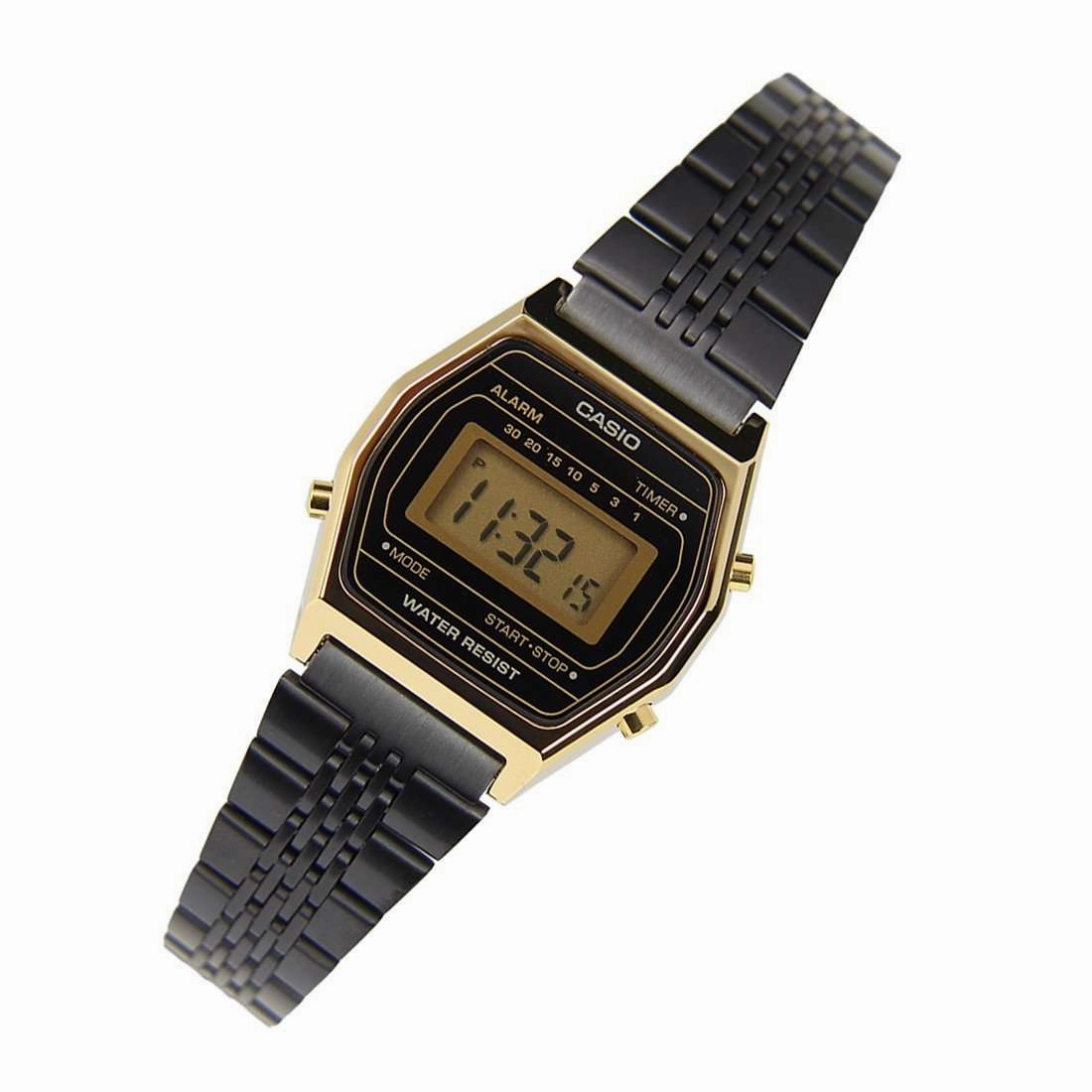 Casio LA690WGB-1DF Black Stainless Watch for Women