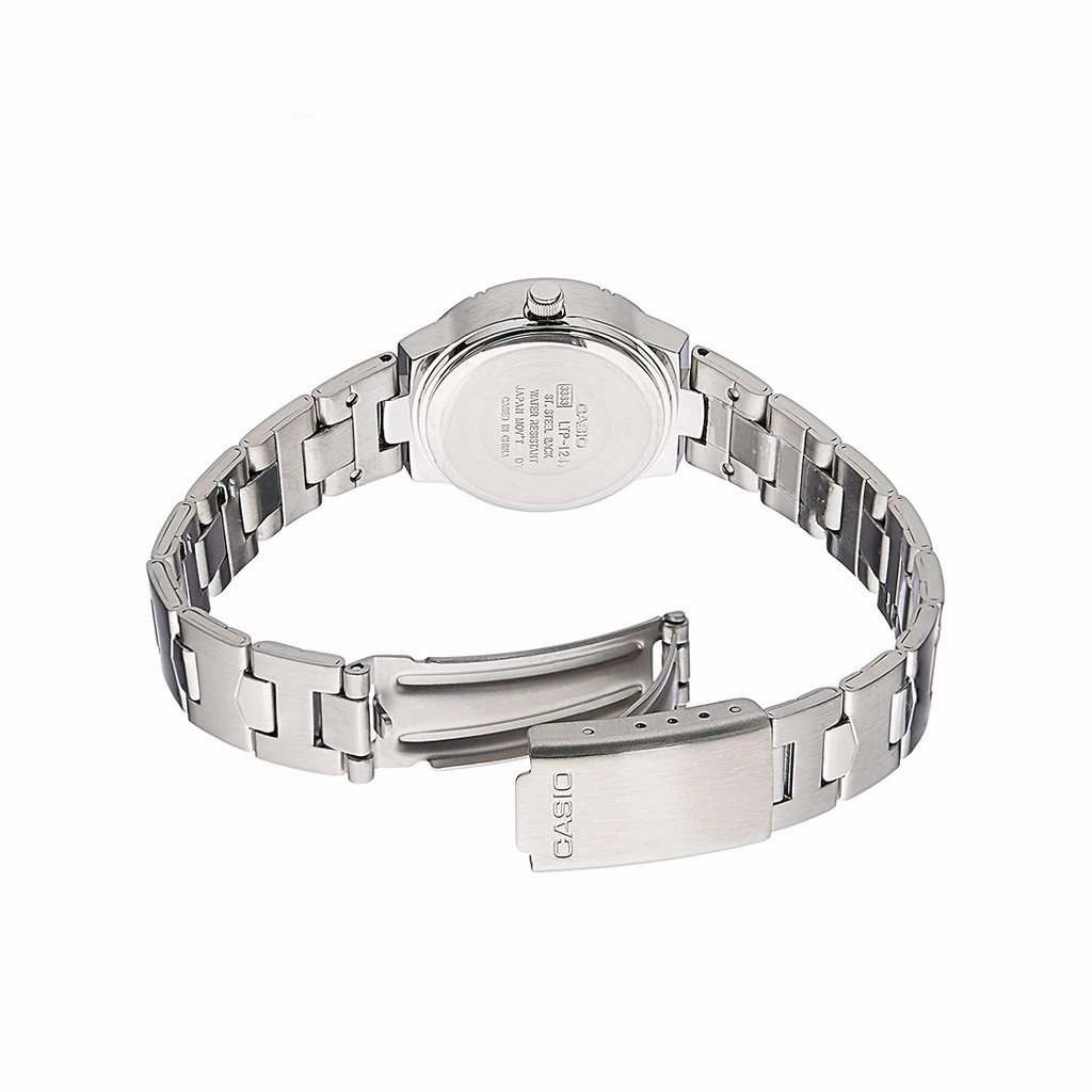 Casio LTP-1241D-3ADF Silver/Green Stainless Steel Strap Watch for Women