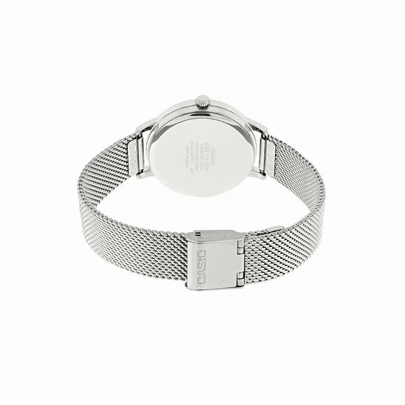 Casio LTP-E157M-7ADF Silver Stainless Strap Watch for Women