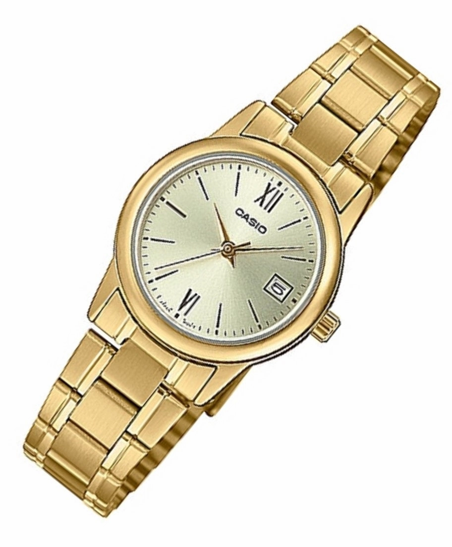 Casio LTP-V002G-9B3 Gold stainless strap for Women
