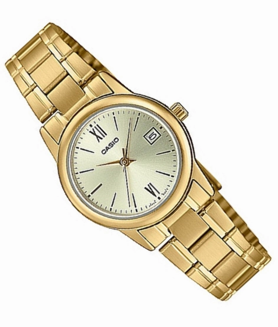 Casio LTP-V002G-9B3 Gold stainless strap for Women
