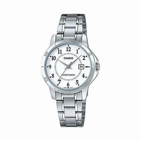 Casio LTP-V004D-7B Silver Stainless Steel Strap Watch for Women