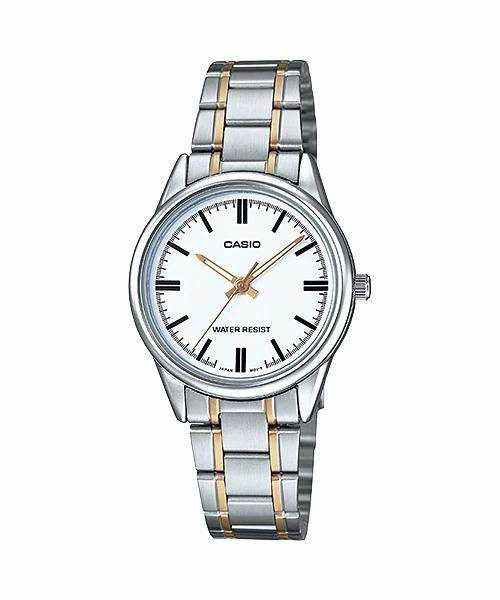 Casio LTP-V005SG-7A Two Tone Stainless Steel Strap Watch for Women