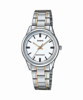 Casio LTP-V005SG-7A Two Tone Stainless Steel Strap Watch for Women