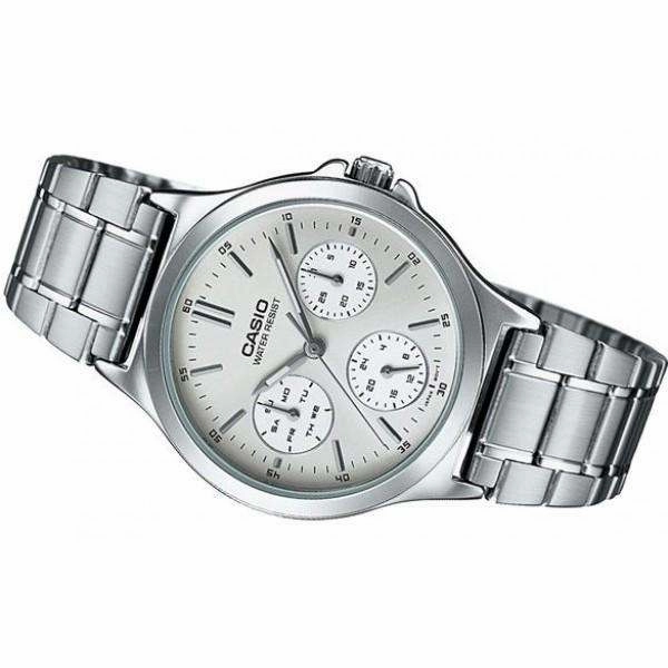 Casio LTP-V300D-7A Silver Stainless Steel Strap Watch for Women