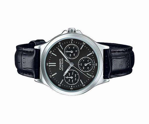 Casio LTP-V300L-1A Black Leather Strap Watch for Men and Women