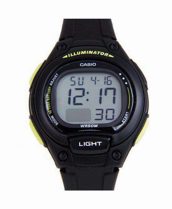 Casio LW-203-1BVDF Digital Black Resin Strap Watch for Women