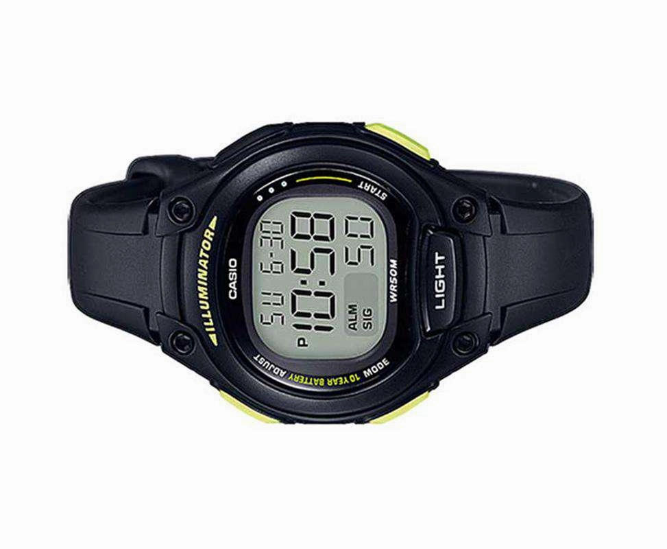Casio LW-203-1BVDF Digital Black Resin Strap Watch for Women