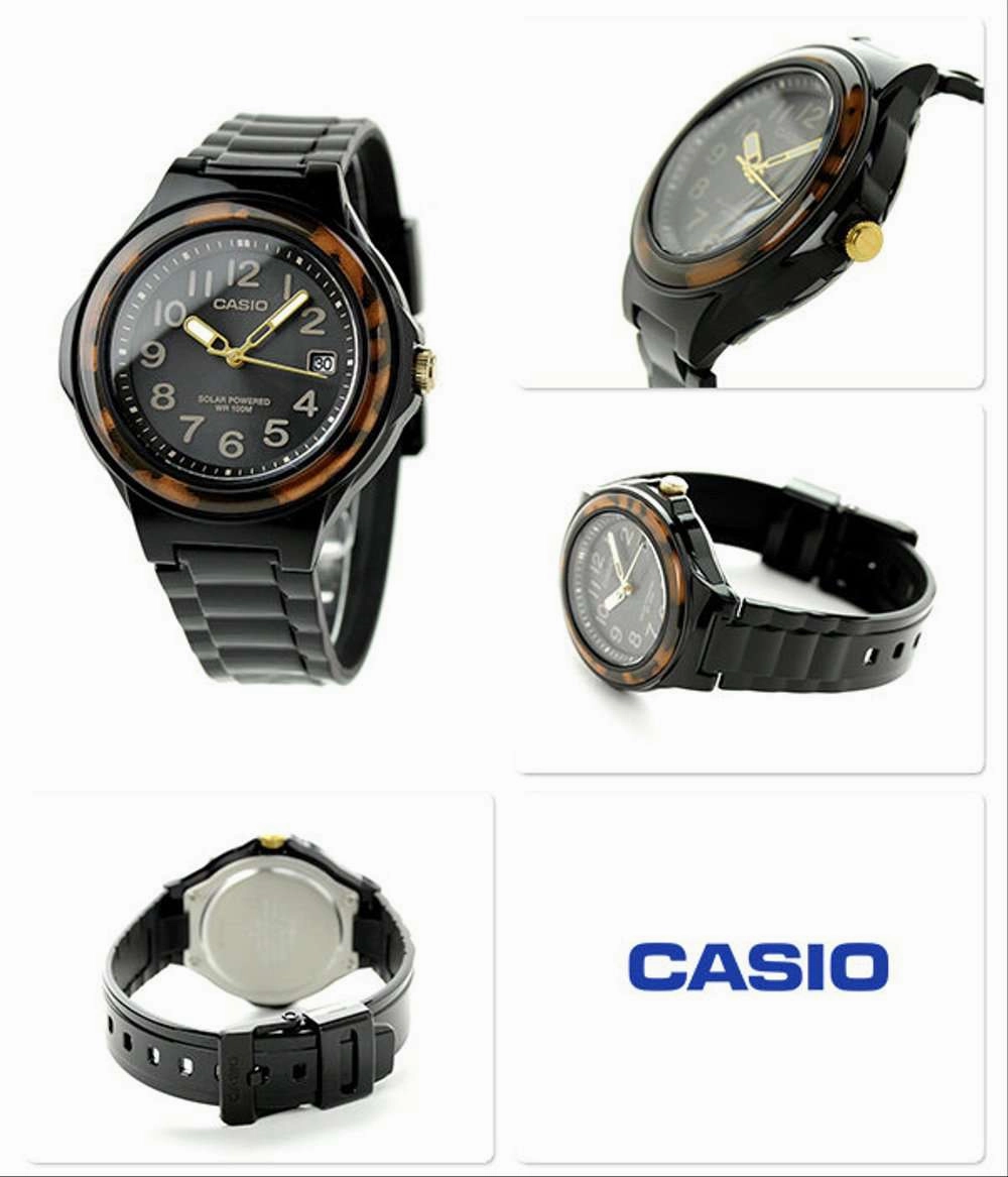 Casio LX-S700H-1B Solar Analog Black Resin Strap Watch for Women
