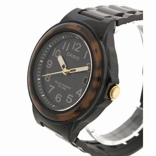 Casio LX-S700H-1B Solar Analog Black Resin Strap Watch for Women