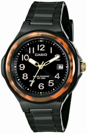 Casio LX-S700H-1B Solar Analog Black Resin Strap Watch for Women