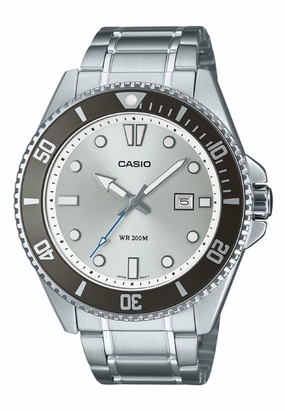 Casio MDV-107D-7A Analog Stainless Steel Strap Watch For Men